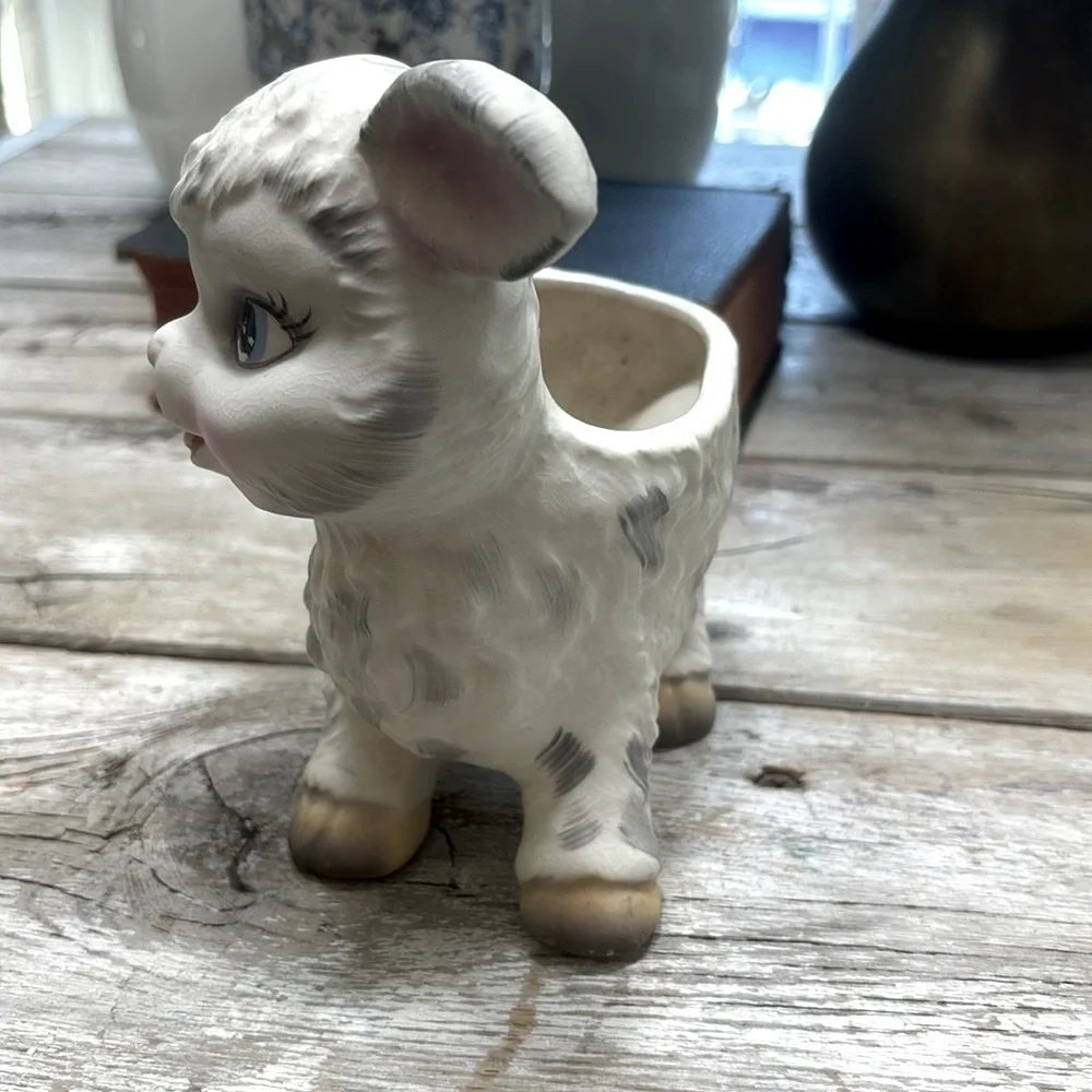 Vintage Napco Lamb Ceramic Planter. Numbered | Kitschy | Anthropomorphic